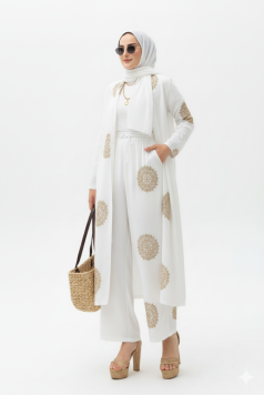 طقم دهب الصيفي الرسمي لون الابيض