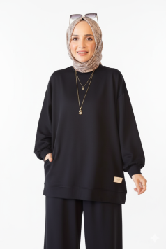 طقم لبنى العملي الصيفي (اسود)