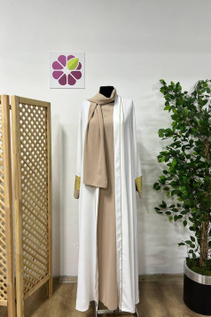 طقم عباية المهرة 3 قطع مع الشيلة سكري