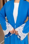 عباية لجين الرسمية المزينه بالدانتيل الصيفية (ازرق)1656