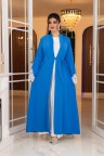 عباية لجين الرسمية المزينه بالدانتيل الصيفية (ازرق)1656