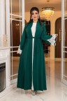 عباية لجين الرسمية المزينه بالدانتيل الصيفية (زمرد)1656