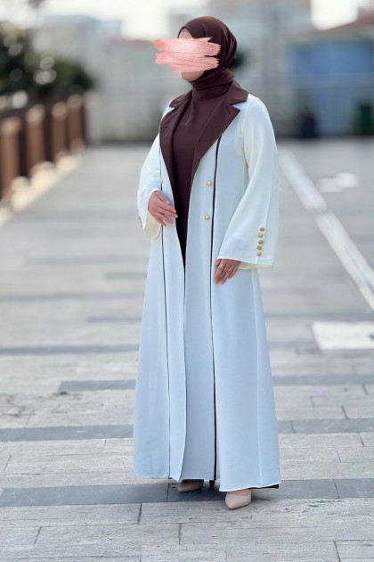 طقم رولا ابيض بني 