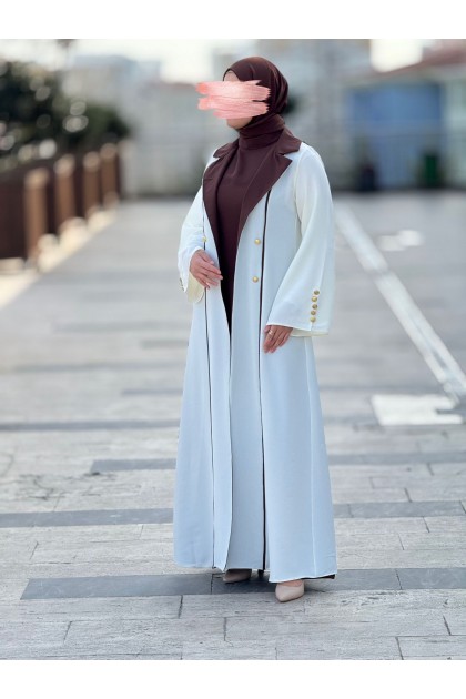 طقم رولا ابيض بني 