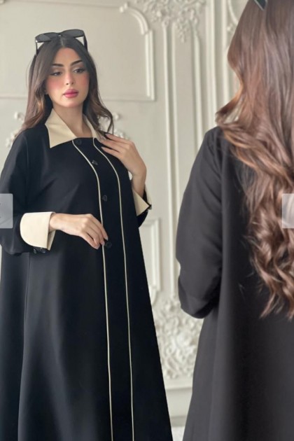 عباية غرام العملية لون ( أسود وبيج )