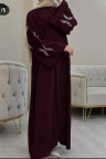 عباية فراشة صيفي رسمي (بوردو ) 