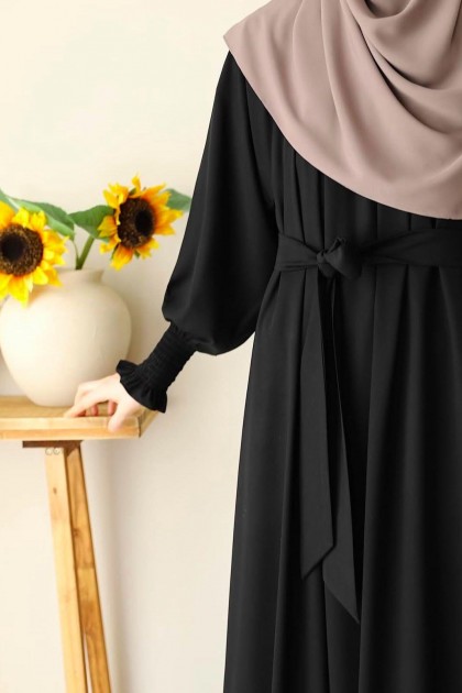 عباية نسيبة العملية .المناسبية لموسم الصيف (  اسود)