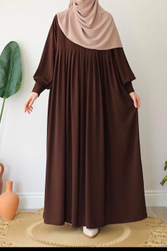 عباية ميمونة العملية ، مناسب لجميع المواسم ، لون بني