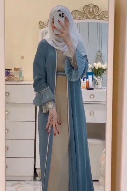 طقم عباية "فاتن" الصيفية الرسمية – أناقة فاخرة