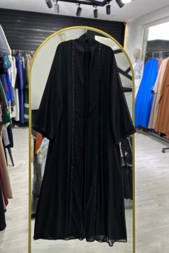 طقم عباية نيرمين عملي صيفي اللون الاسود 