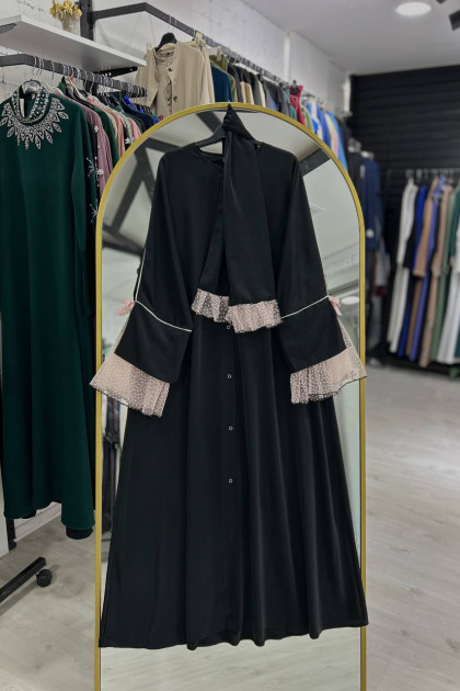 عباية دلع  المناسبة لموسم الصيف (اسود +تول ) الاردن