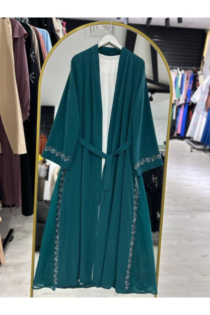 طقم عباية ليلاس الصيفي الرسمي (تركواز) 