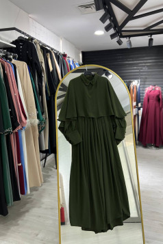 عباية نسمة المناسب لموسم الصيف عملي لون زيتي 