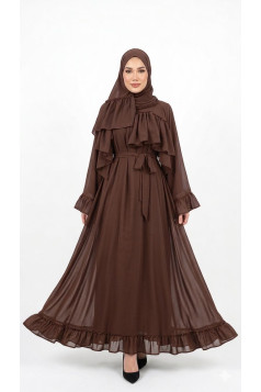 فستان هويدا (بني)