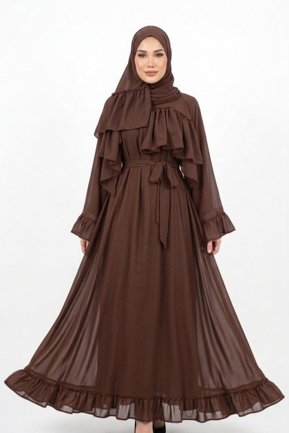 فستان هويدا (بني)